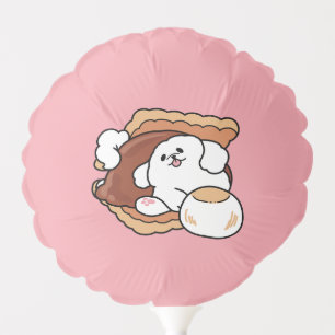 Funny Dog and S’more Design – Kawaii Pet Lover Pun Balloon