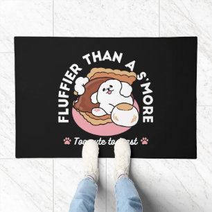 Funny Dog and S’more Design – Kawaii Pet Lover Pun Doormat