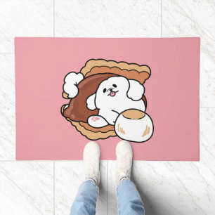 Funny Dog and S’more Design – Kawaii Pet Lover Pun Doormat