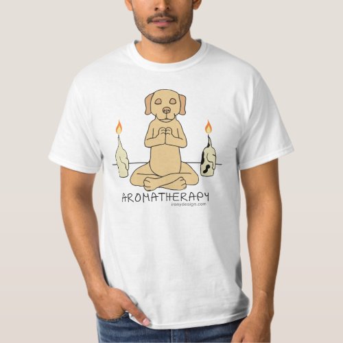 Funny Dog Aromatherapy Meditation Cartoon T_Shirt