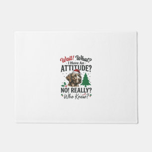 Funny Dog Attitude Christmas Vector Design_1 Doormat