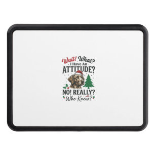 Funny Dog Attitude Christmas Vector Design_1 Hitch Cover