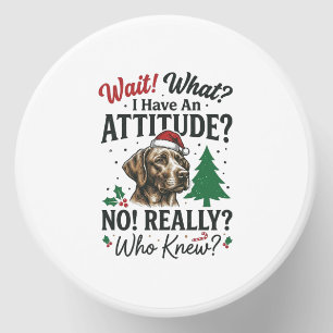 Funny Dog Attitude Christmas Vector Design_1 Mini Candle Favors