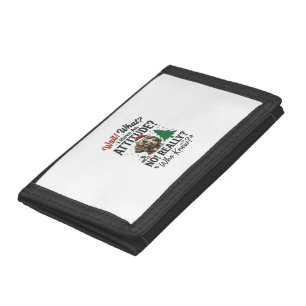 Funny Dog Attitude Christmas Vector Design_1 Trifold Wallet