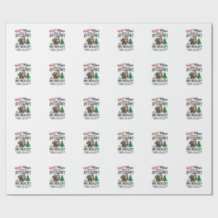 Funny Dog Attitude Christmas Vector Design_1 Wrapping Paper