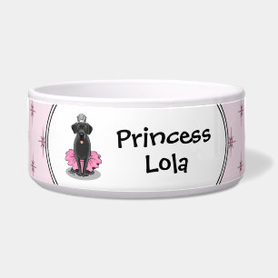 Funny Dog Ballet Princess Black Lab Retriever Bowl