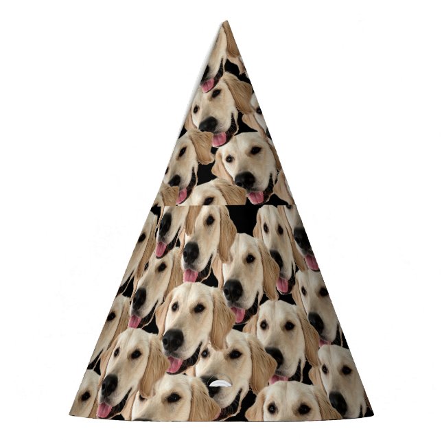 Funny Dog Birthday Party Custom Face Photo / Head Party Hat (Left)