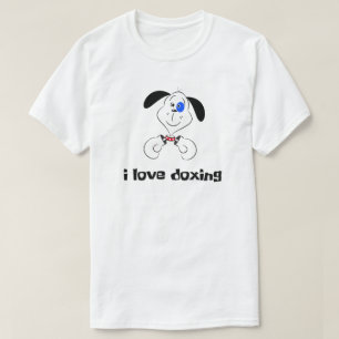 funny dog boxing " i love doxing "Tyson Fury v Bra T-Shirt