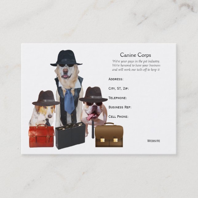 Funny Dog Business Cards (Front)