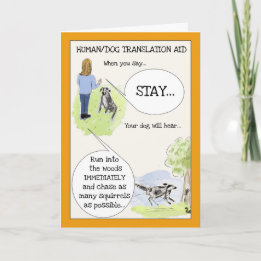 Funny Dog Cartoon Greeting Card