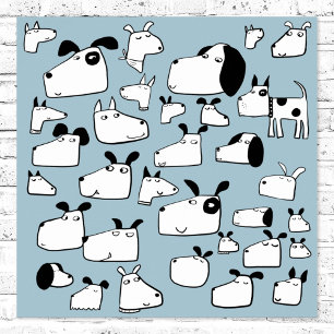 Funny Dog Cartoon Poster