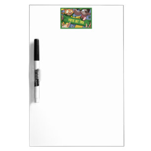 Funny Dog & Cat Motivational To Do List Cartoon Dry Erase Board