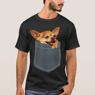 Funny Dog - Chihuahua In Pocket T-Shirt