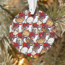 Funny Dog Choir Christmas Carol Singers Cartoon