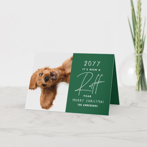 Funny Dog Christmas Card It's Been A Ruff Year