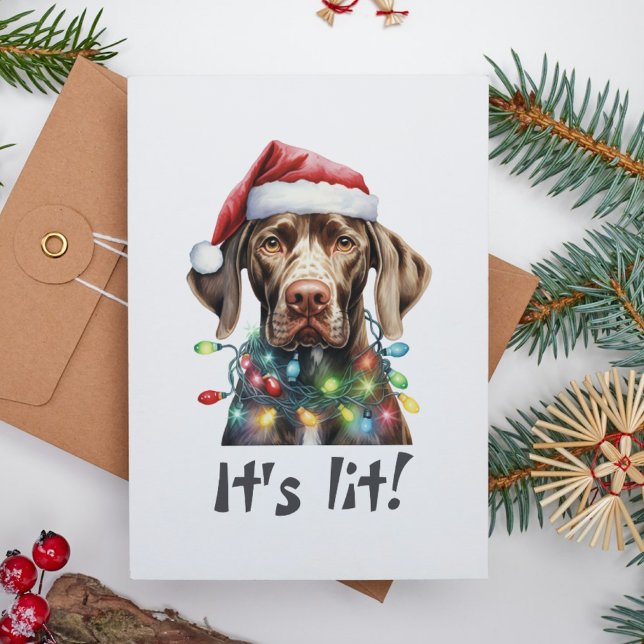 Funny Dog Christmas Card – Its Lit Quote (Creator Uploaded)
