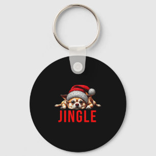 Funny Dog Christmas Chihuahua Premium Tri-blend Keychain