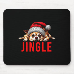 Funny Dog Christmas Chihuahua Premium Tri-blend Mouse Pad