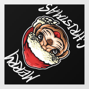 Funny Dog Christmas Pajamas Gift for Dog Lovers Wo Wall Decal