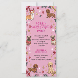 Funny Dog Christmas Party Invitation
