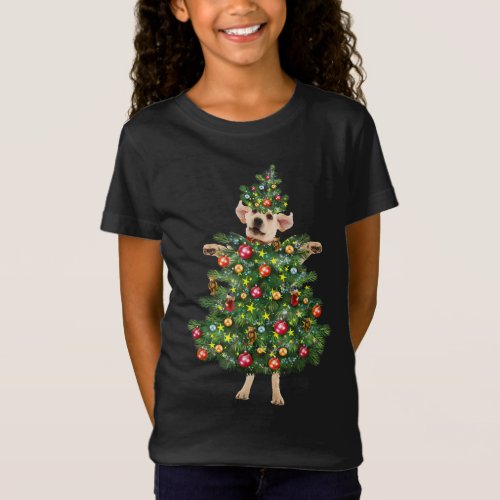 Funny Dog Christmas Tree Xmas Gifts T_Shirt