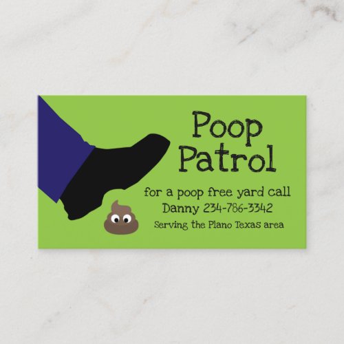 Funny Dog Clean Up Business Card