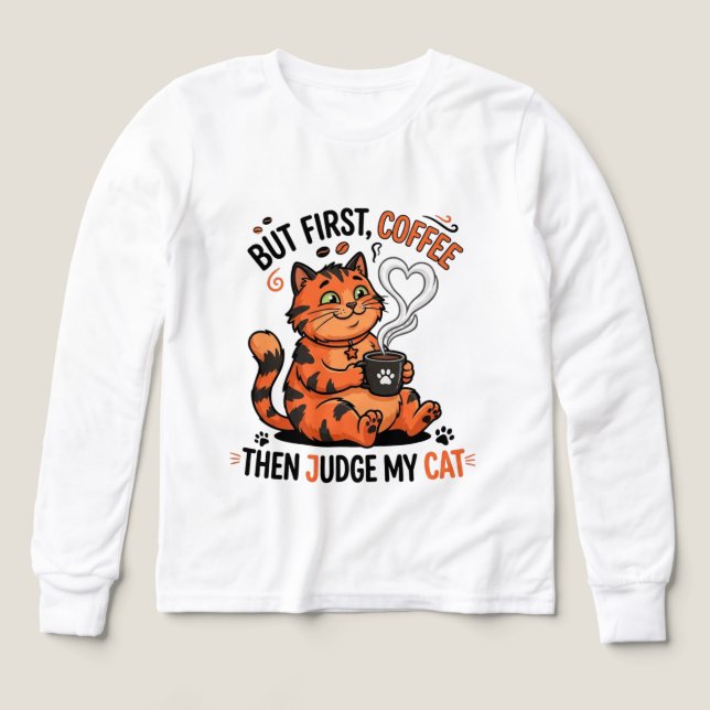 Funny Dog Coffee Lover Gift Tri-Blend Shirts (Design Front)