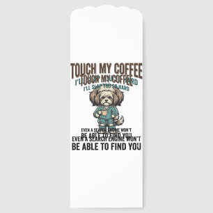 Funny Dog Coffee Warning Vintage Engraving Design_ Bookmarks