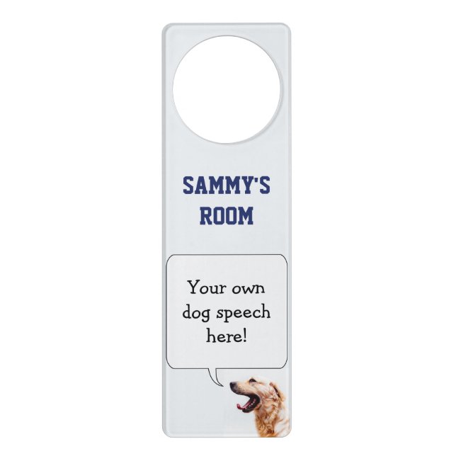 Funny Dog custom door hanger (Front)
