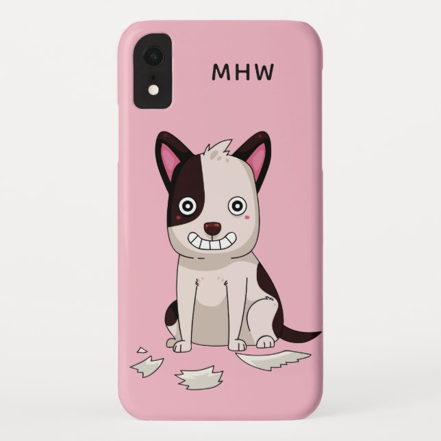 Funny Dog custom monogram & color phone cases (Back)