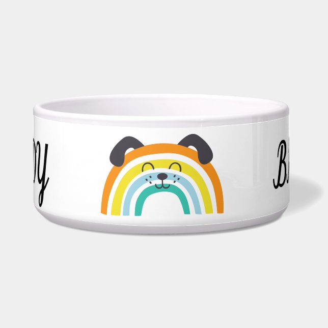 Funny  dog custom name bowl (Front)
