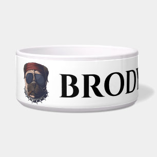Funny dog custom name bowl