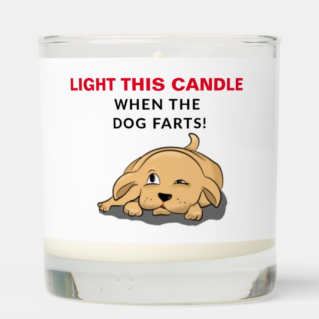 Funny Dog Custom Scented Candle (Back)