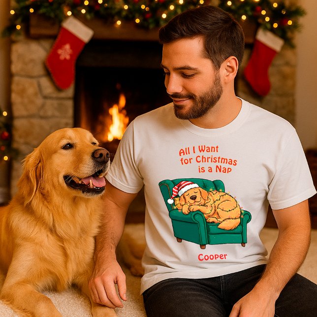Funny Dog Cute Labrador Christmas Personalized  T-Shirt (Creator Uploaded)