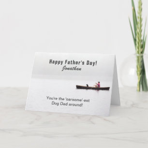Funny Dog Dad Boating From the Dog Father's Day  Card