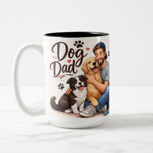 Funny Dog Dad Coffee Mug – Cute Gift for Dog Owner (Left)