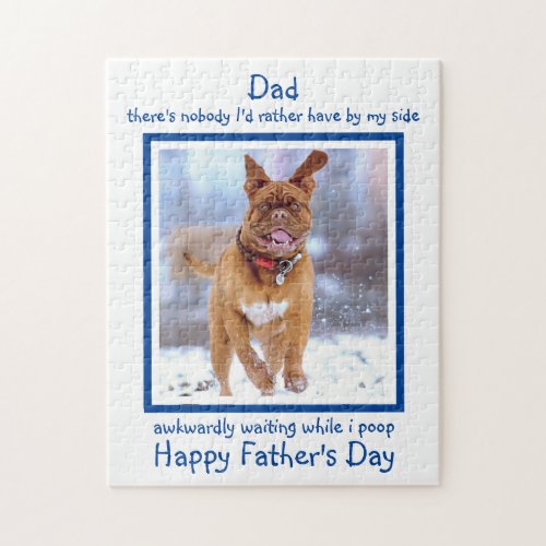 Funny Dog Dad _ Cute Pet Photo _ Fathers Day Dog Jigsaw Puzzle