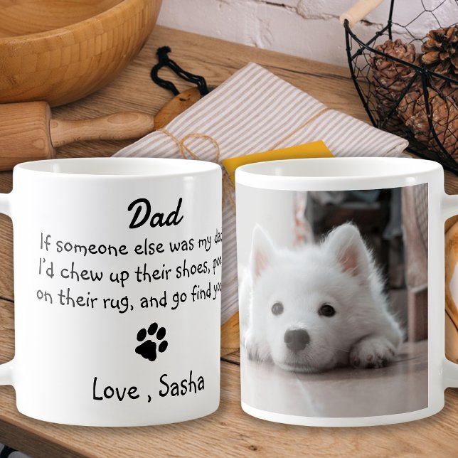 Funny Dog Dad -Father's Day Pet Photo Coffee Mug (Creator Uploaded)