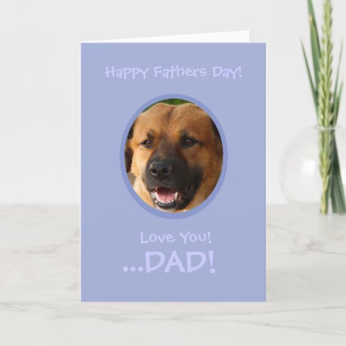 Funny Dog Dad Fathers Day with Pet Photo Card