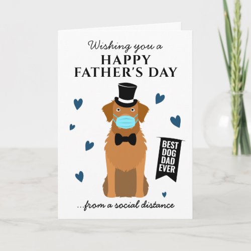 Funny Dog Dad Golden Retriever Happy Fathers Day Card