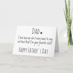 Funny Dog Dad Personalized Happy Father's Day Card