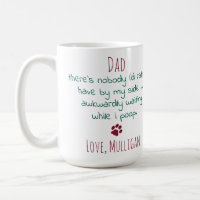 Funny Dog Dad Personalized Pet Photo Christmas Coffee Mug