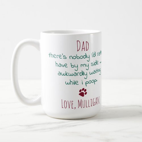 Funny Dog Dad Personalized Pet Photo Christmas Coffee Mug