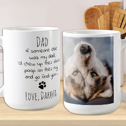 Funny Dog Dad Personalized Pet Photo Coffee Mug