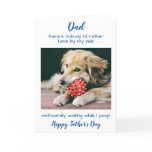 Funny Dog Dad Pet Photo Happy Fathers Day Holiday Card Funny Dog Dad Pet Photo Happy Fathers Day Holiday Card