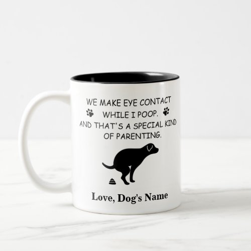 Funny Dog Dad Photo Thanks For Picking Up My Poop Two_Tone Coffee Mug