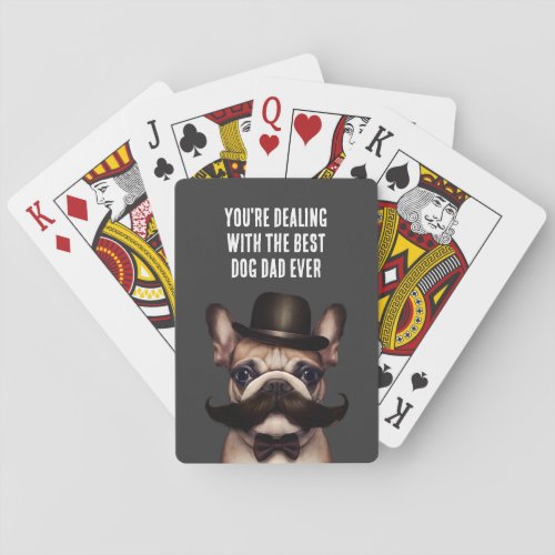 Funny Dog Dad  Poker Cards