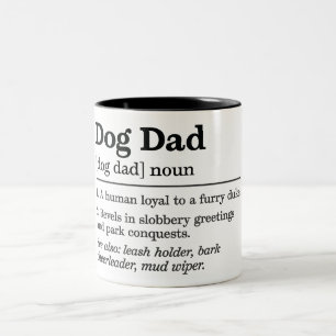 Funny Dog Dad Two-Tone Coffee Mug
