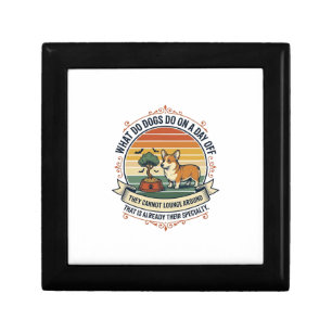 Funny Dog Day Off Vintage Engraving Quote Shirt_1 Gift Box