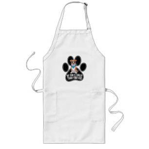 Funny Dog Design: 'My Dog is Cooler Than Your Kid Long Apron
